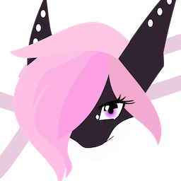 A pink haired orca character